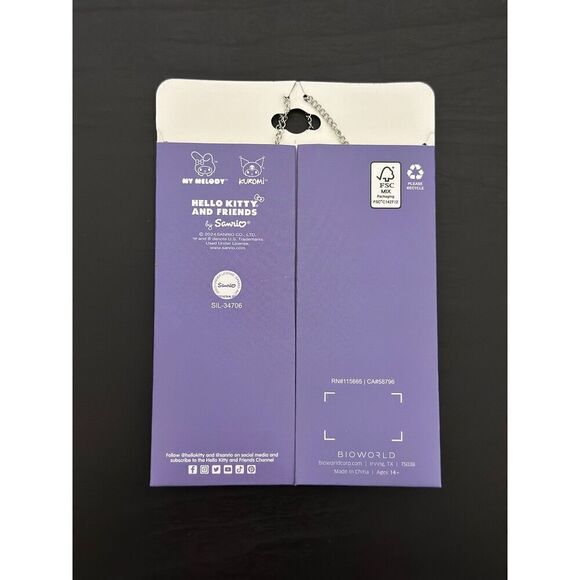 My Melody & Kuromi Magic Cards Best Friend Spinner Charm Necklace Set - Picture 3 of 3